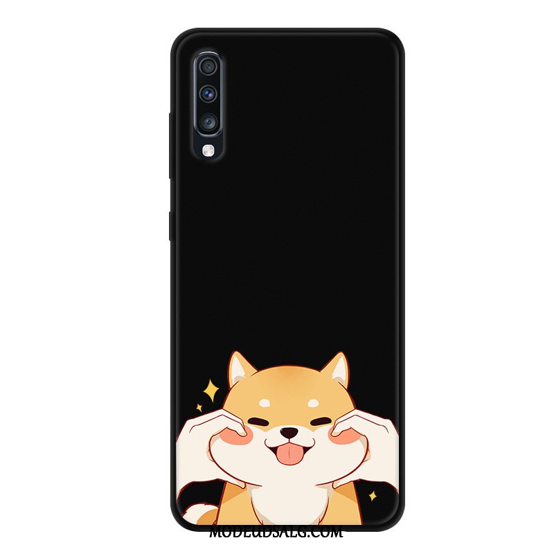 Samsung Galaxy A70 Etui / Cover Anti-fald Gaze Cartoon Sort Beskyttelse