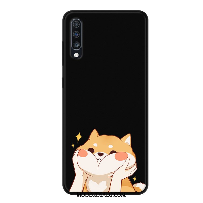 Samsung Galaxy A70 Etui / Cover Anti-fald Gaze Cartoon Sort Beskyttelse