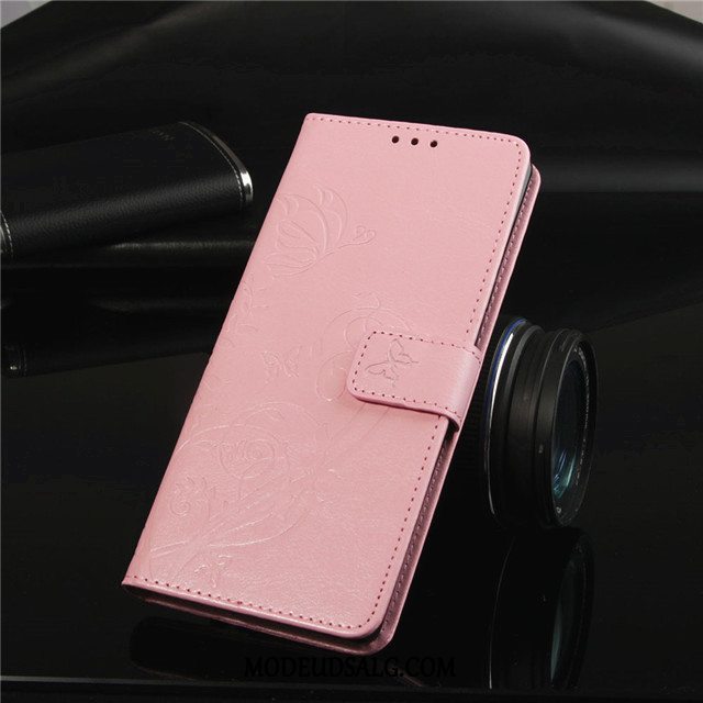 Samsung Galaxy A70 Etui / Cover Beskyttelse Læder Guld Folio