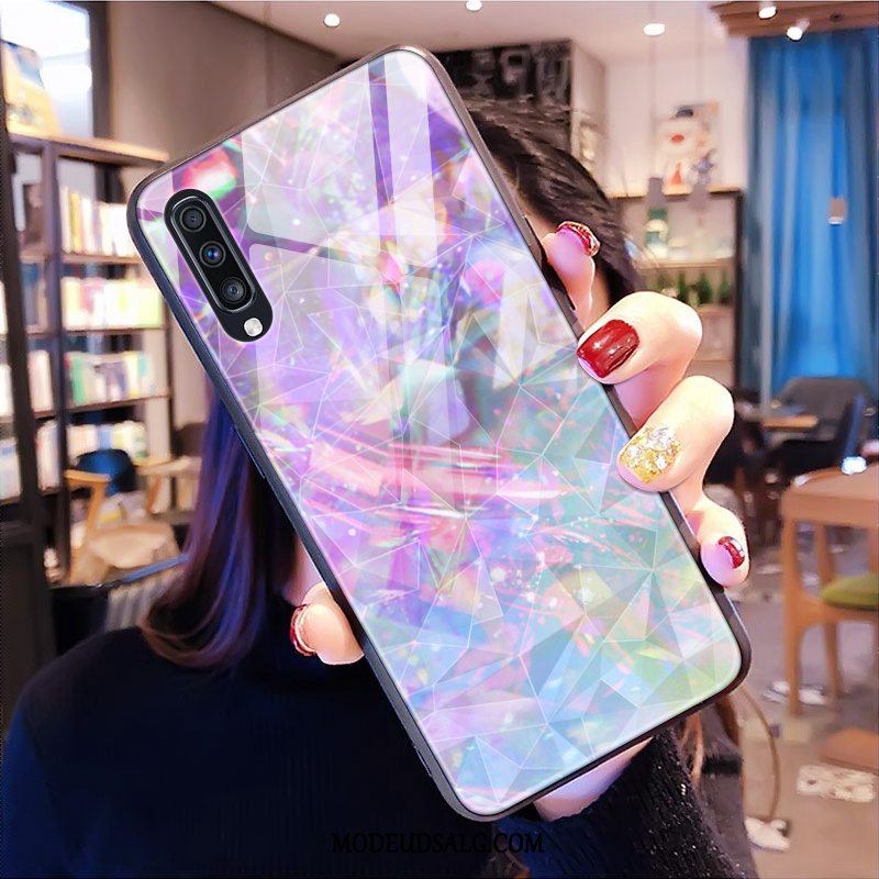 Samsung Galaxy A70 Etui / Cover Rombe Net Red Kreativ Lilla Blød