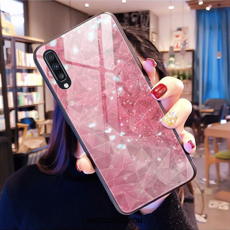 Samsung Galaxy A70 Etui / Cover Rombe Net Red Kreativ Lilla Blød