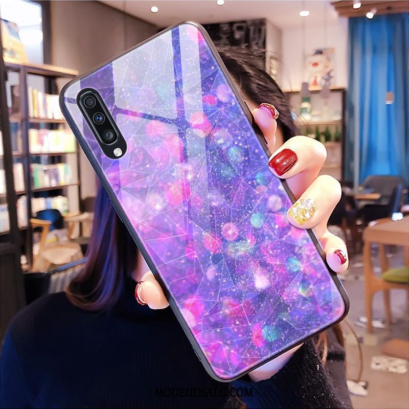 Samsung Galaxy A70 Etui / Cover Rombe Net Red Kreativ Lilla Blød