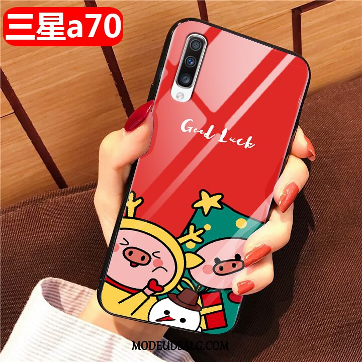 Samsung Galaxy A70 Etui Glas Smuk Anti-fald Af Personlighed Cartoon