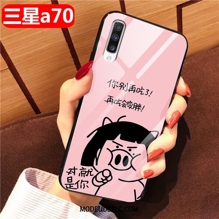 Samsung Galaxy A70 Etui Glas Smuk Anti-fald Af Personlighed Cartoon