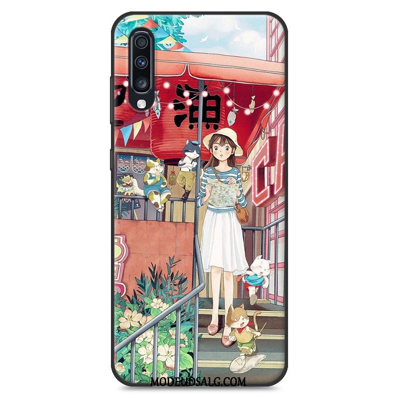 Samsung Galaxy A70 Etui Hængende Ornamenter Hvid Blød Cover Af Personlighed