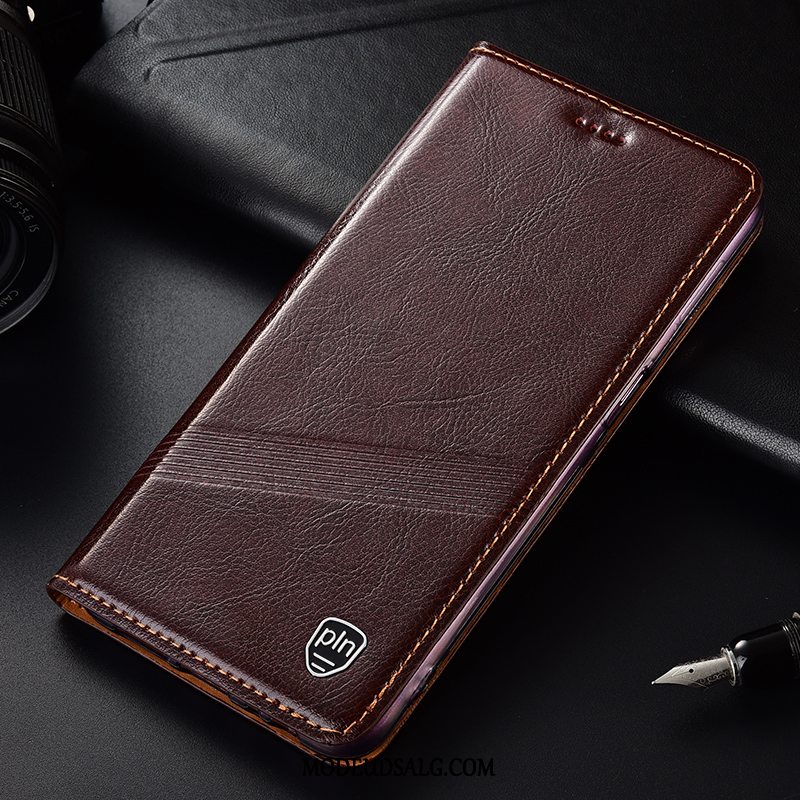 Samsung Galaxy A70 Etui Mønster Cover Ægte Læder Folio Beskyttelse