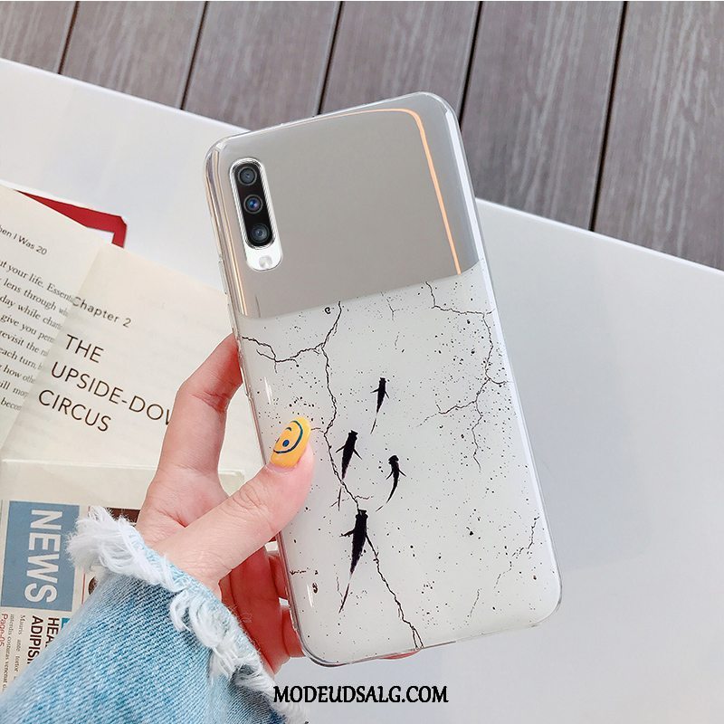 Samsung Galaxy A70s Etui Beskyttelse Blød Lilla Cover Stor