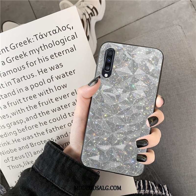 Samsung Galaxy A70s Etui Cover Rombe Sort Hængende Ornamenter Trend