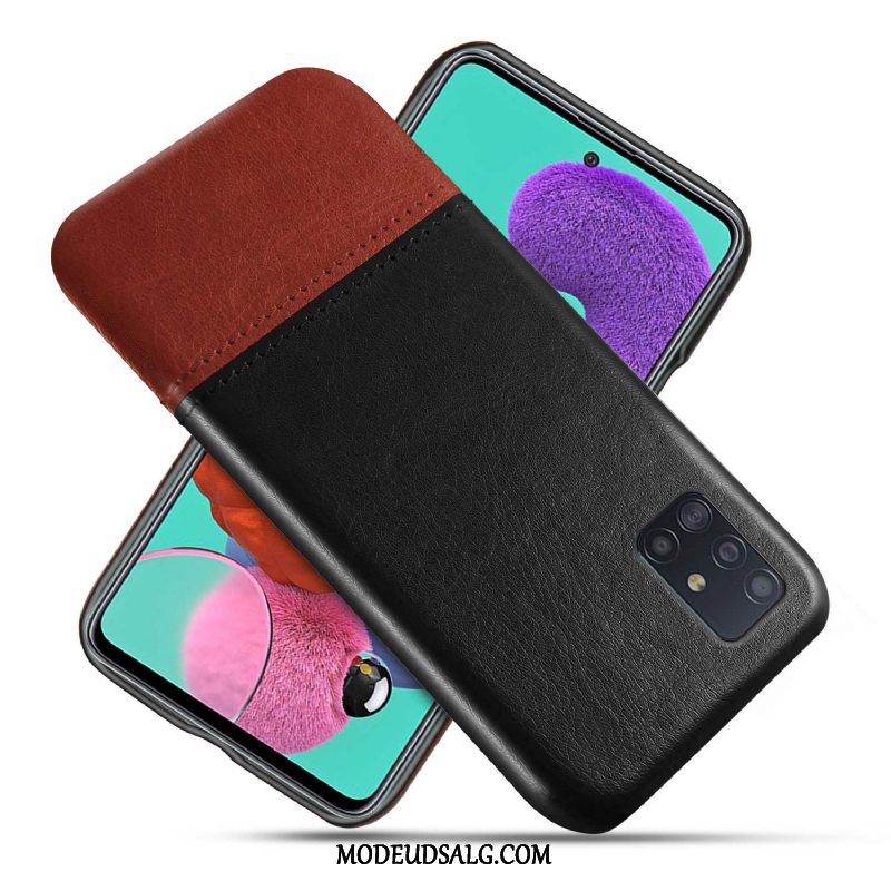 Samsung Galaxy A71 Etui Beskyttelse Sort Kvalitet Cover Slidstærk