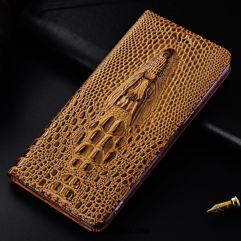 Samsung Galaxy A71 Etui / Cover Anti-fald Krokodille Beskyttelse Ægte Læder Folio