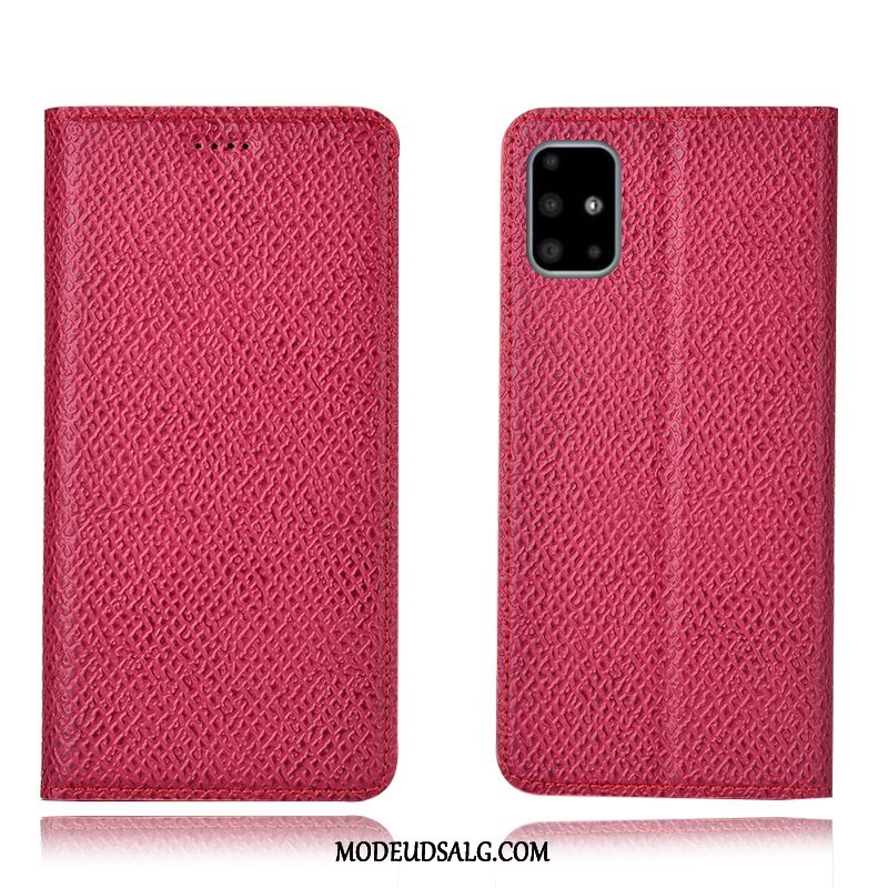 Samsung Galaxy A71 Etui / Cover Folio Beskyttelse Anti-fald Rød Mønster