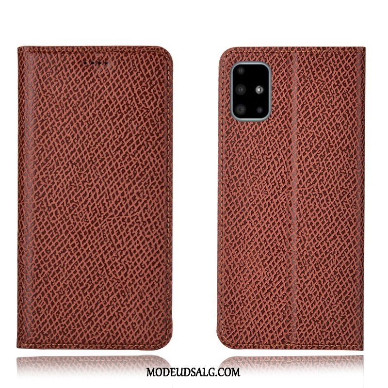 Samsung Galaxy A71 Etui / Cover Folio Beskyttelse Anti-fald Rød Mønster