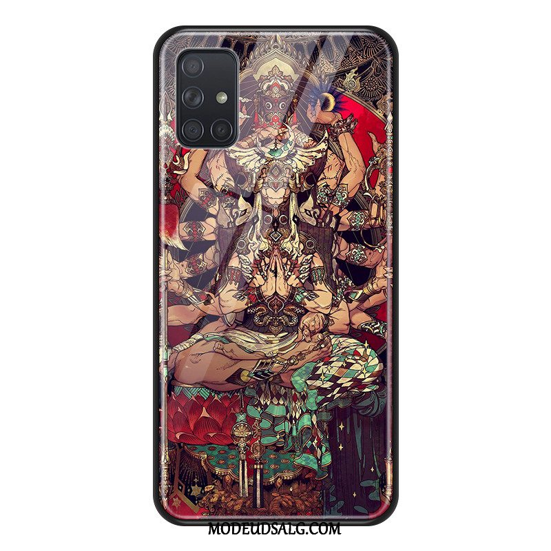 Samsung Galaxy A71 Etui Glas Beskyttelse Buddha Cover Stor