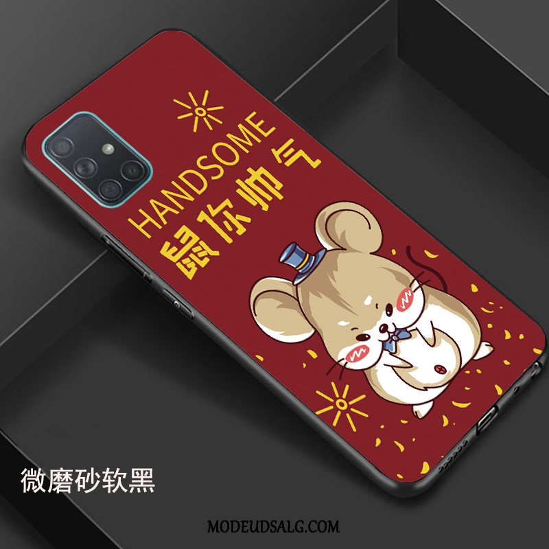 Samsung Galaxy A71 Etui Kreativ Rød Elskeren Cartoon Silikone