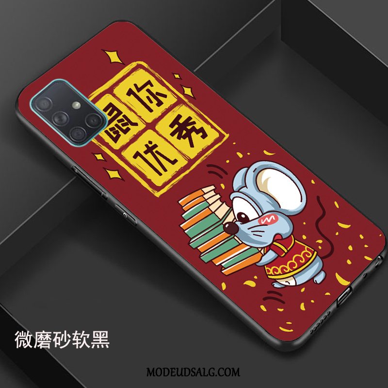 Samsung Galaxy A71 Etui Kreativ Rød Elskeren Cartoon Silikone