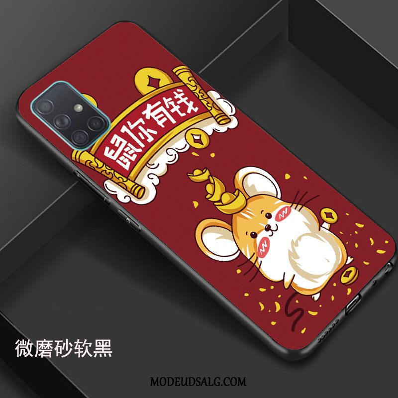 Samsung Galaxy A71 Etui Kreativ Rød Elskeren Cartoon Silikone