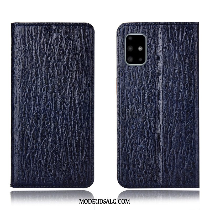 Samsung Galaxy A71 Etui Ægte Læder Cover Folio Alt Inklusive Mønster