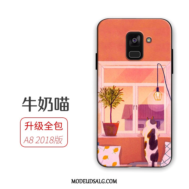 Samsung Galaxy A8 Etui Cartoon Hvid Blød Cover