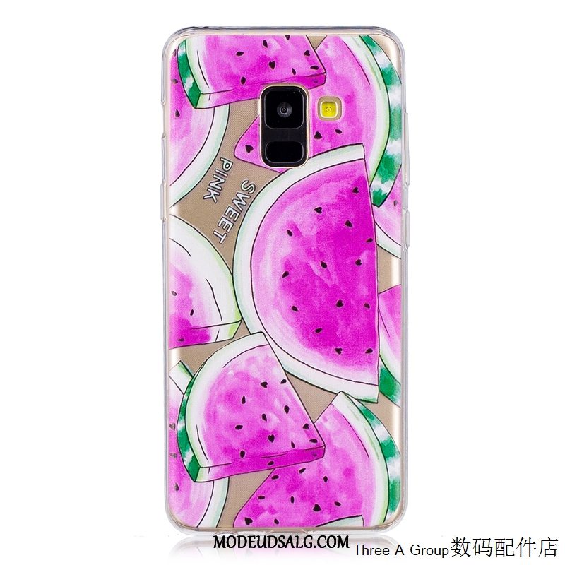 Samsung Galaxy A8 Etui / Cover Anti-fald Blød Alt Inklusive Gul Gennemsigtig