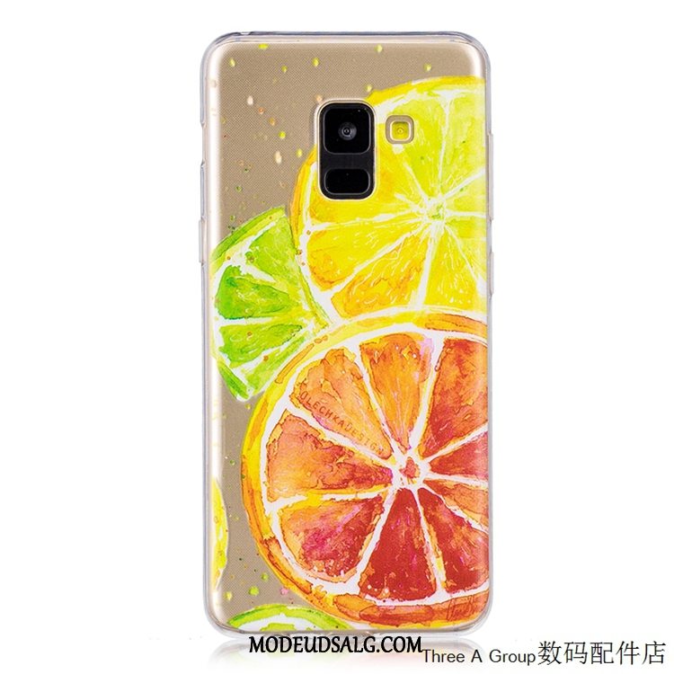 Samsung Galaxy A8 Etui / Cover Anti-fald Blød Alt Inklusive Gul Gennemsigtig