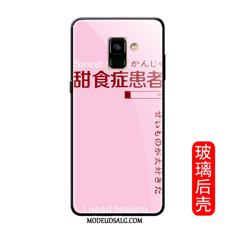 Samsung Galaxy A8 Etui Lyserød Cover Net Red Beskyttelse Glas