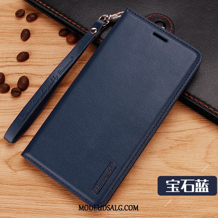 Samsung Galaxy A8 Etui Lædertaske Sort Cover Beskyttelse Folio