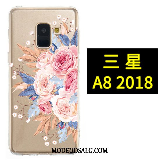 Samsung Galaxy A8 Etui Sort Hængende Ornamenter Malet Anti-fald Blød