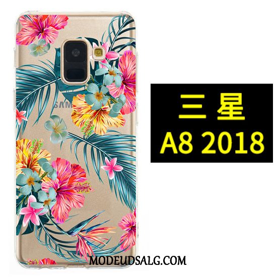 Samsung Galaxy A8 Etui Sort Hængende Ornamenter Malet Anti-fald Blød