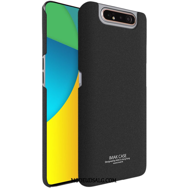 Samsung Galaxy A80 Etui Cover Blå Nubuck Tynd Hård