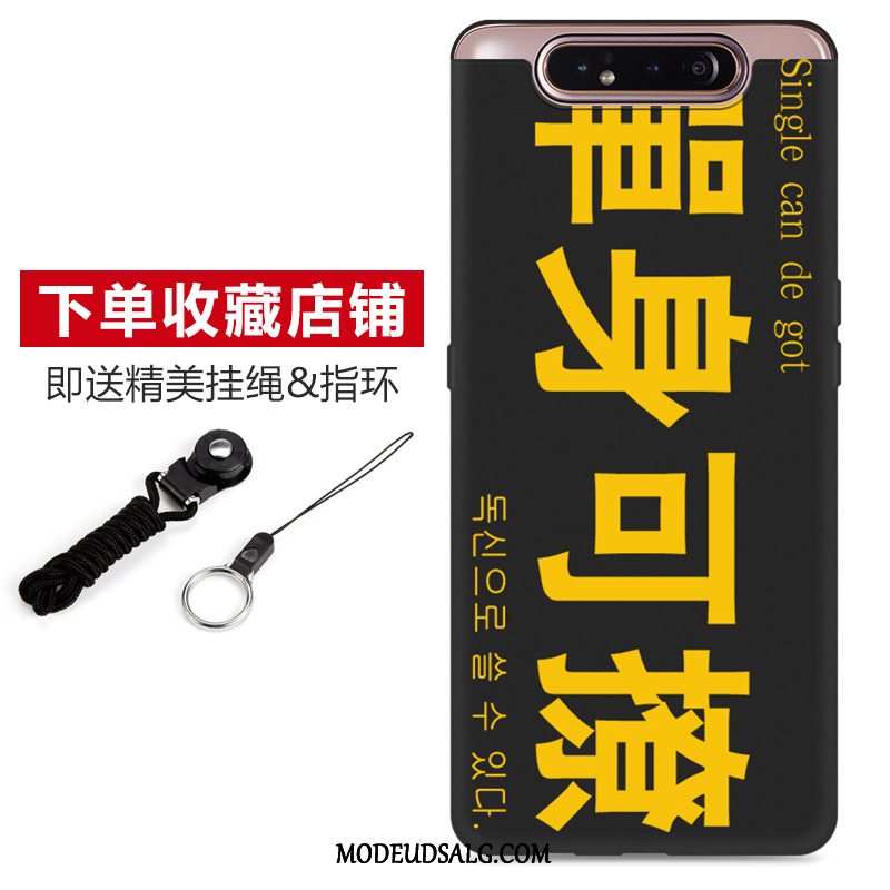 Samsung Galaxy A80 Etui Cover Cartoon Sort Silikone Beskyttelse