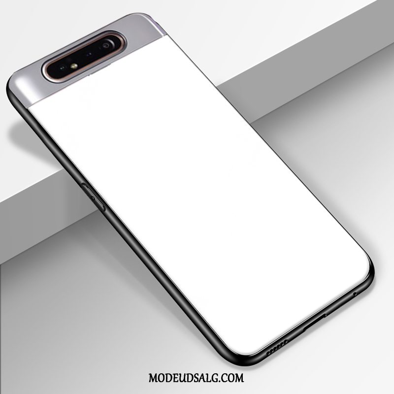 Samsung Galaxy A80 Etui / Cover Glas Hård Blød Hvid