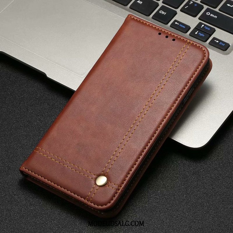 Samsung Galaxy A80 Etui / Cover Rød Lædertaske