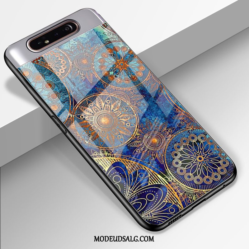 Samsung Galaxy A80 Etui / Cover Silikone Blå Glas Trend