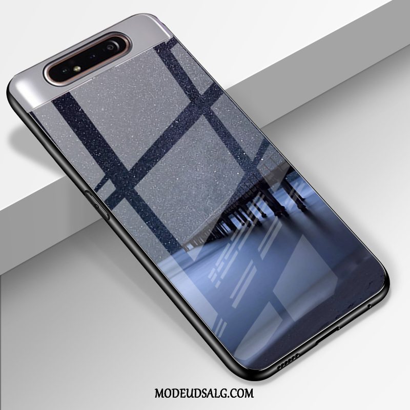 Samsung Galaxy A80 Etui / Cover Silikone Blå Glas Trend