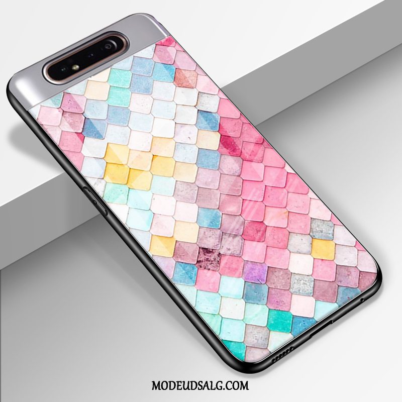 Samsung Galaxy A80 Etui Cover Simple Glas Silikone Beskyttelse