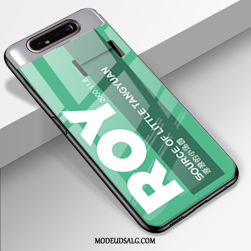 Samsung Galaxy A80 Etui Glas Silikone Rød Cover Anti-fald