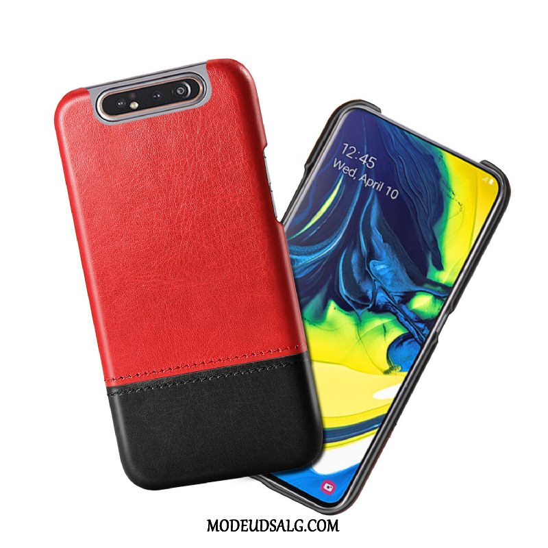 Samsung Galaxy A80 Etui Lædertaske Af Personlighed Beskyttelse Cover Sort