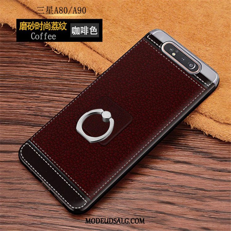 Samsung Galaxy A80 Etui Simple Blød Blå Nubuck Cover