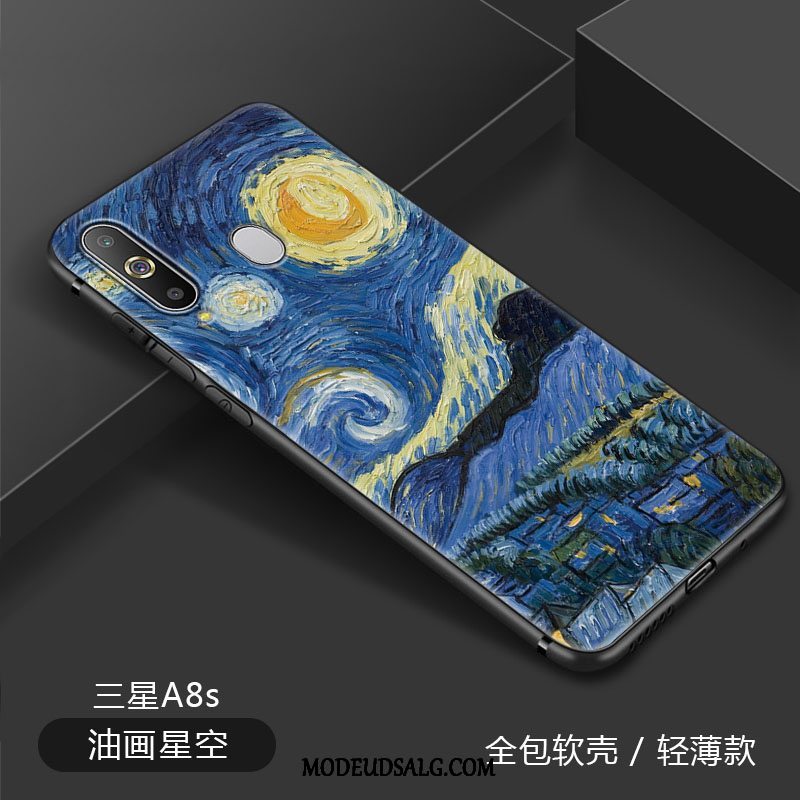 Samsung Galaxy A8s Etui Stjerneklar Oliemaleri Kunst Gul Elegante