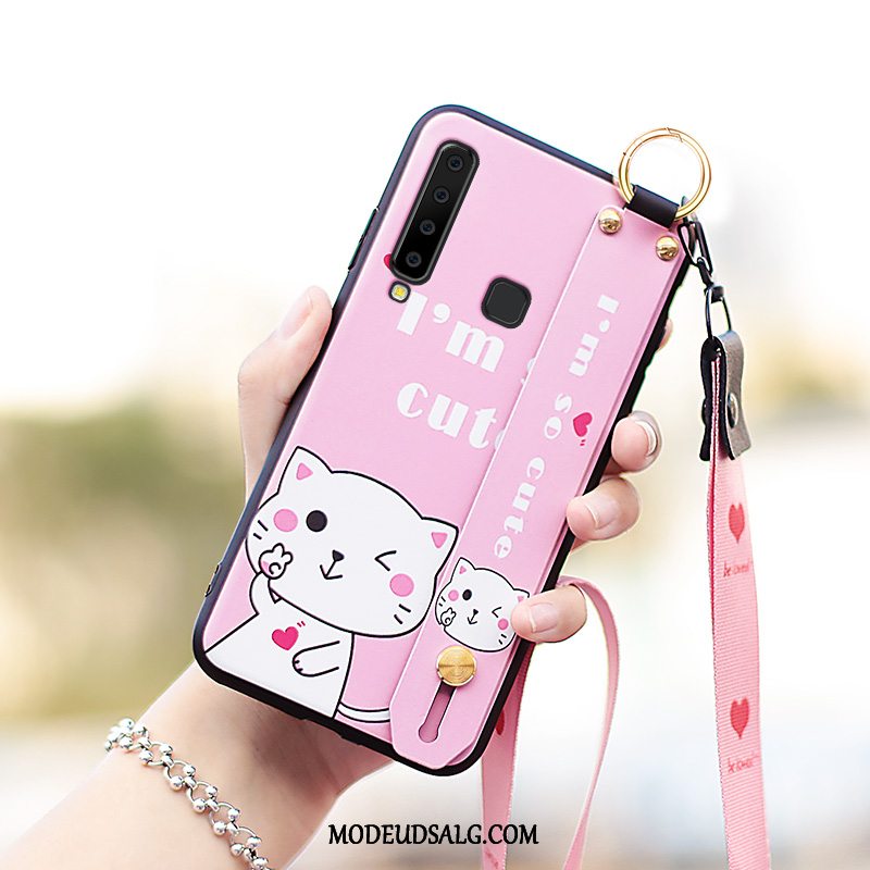 Samsung Galaxy A9 Etui Hængende Ornamenter Cartoon Beskyttelse Lyserød Anti-fald