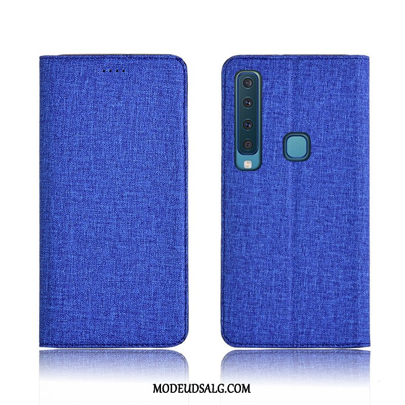 Samsung Galaxy A9 Etui Lædertaske Bomuld Og Linned Cover Anti-fald Blød