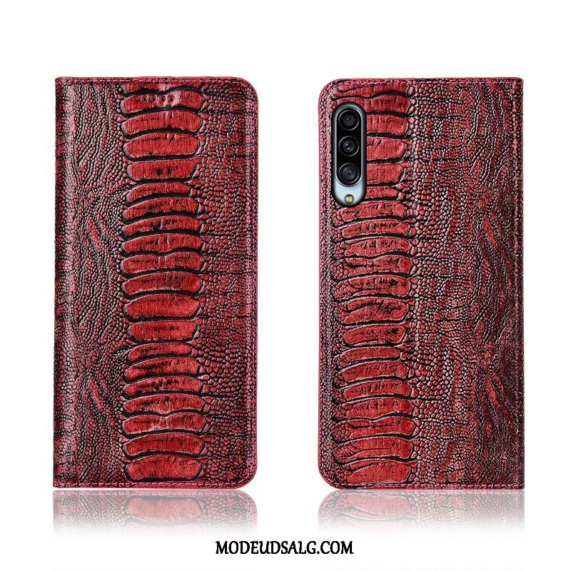 Samsung Galaxy A90 5g Etui / Cover Anti-fald Ægte Læder Alt Inklusive Fugl Blød