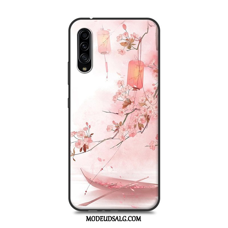 Samsung Galaxy A90 5g Etui Cover Silikone Kinesisk Stil Lyserød Beskyttelse