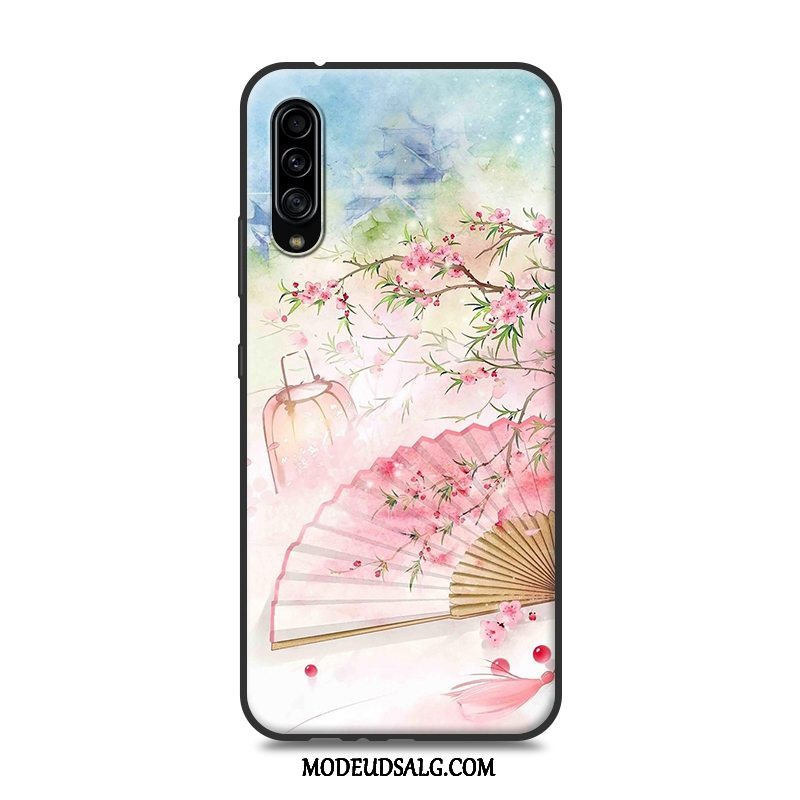 Samsung Galaxy A90 5g Etui Cover Silikone Kinesisk Stil Lyserød Beskyttelse