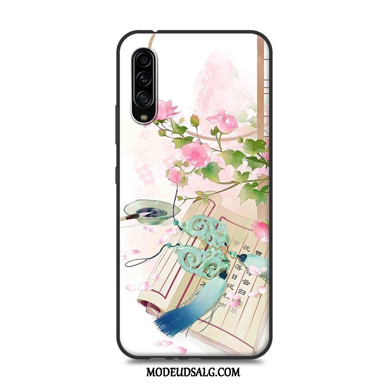 Samsung Galaxy A90 5g Etui Cover Silikone Kinesisk Stil Lyserød Beskyttelse