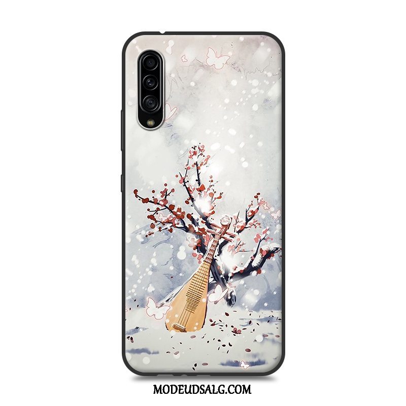 Samsung Galaxy A90 5g Etui Cover Silikone Kinesisk Stil Lyserød Beskyttelse