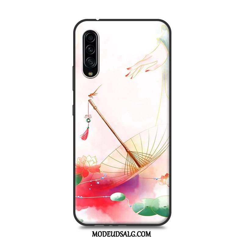 Samsung Galaxy A90 5g Etui Cover Silikone Kinesisk Stil Lyserød Beskyttelse