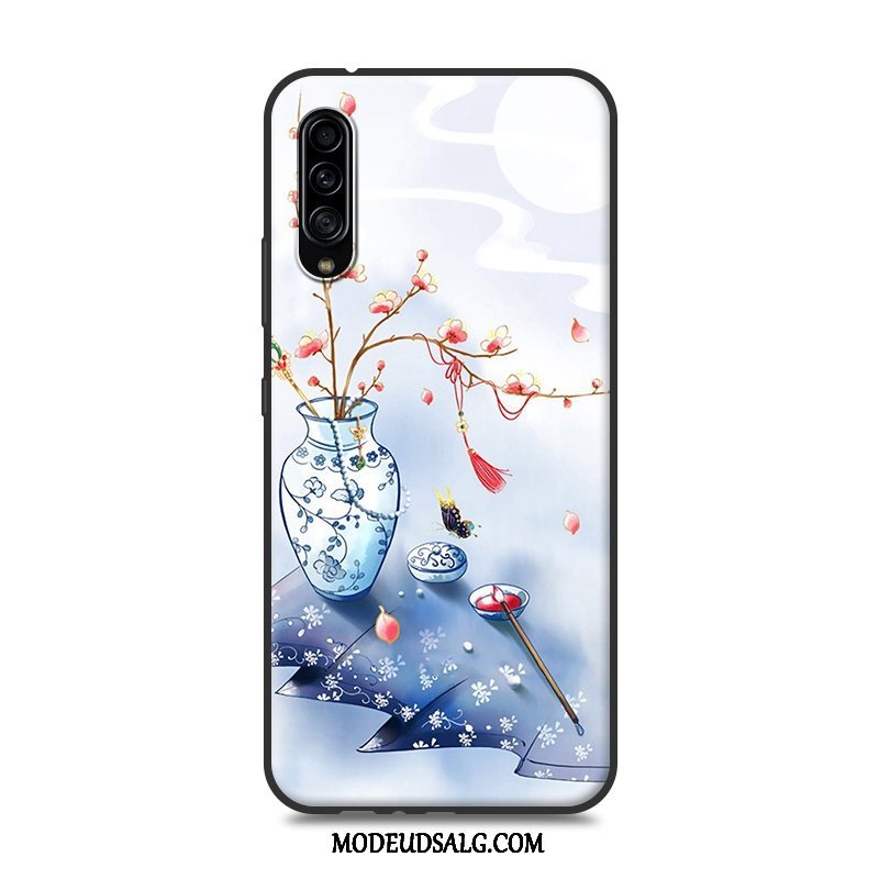 Samsung Galaxy A90 5g Etui Cover Silikone Kinesisk Stil Lyserød Beskyttelse