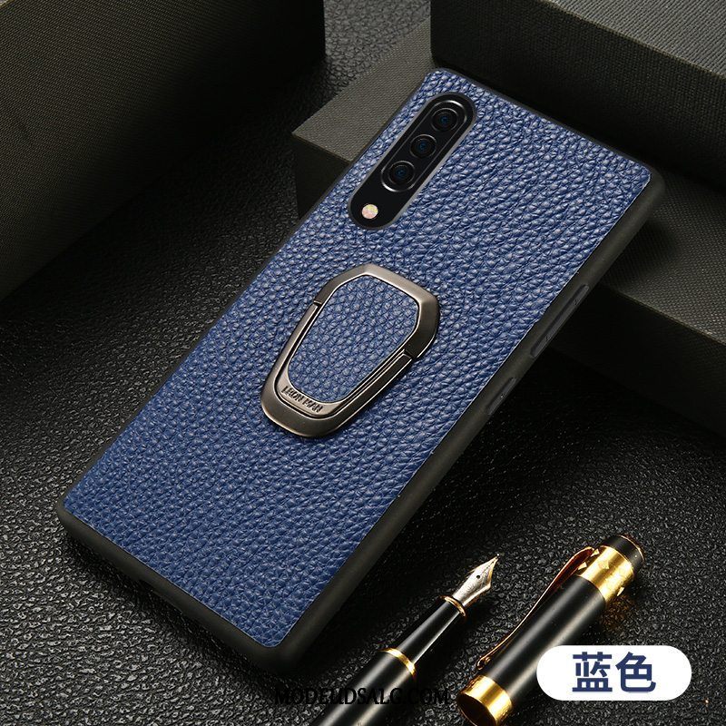 Samsung Galaxy A90 5g Etui / Cover Support Ring Anti-fald Ægte Læder Beskyttelse