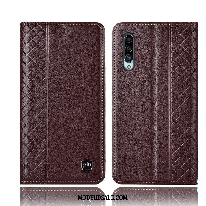 Samsung Galaxy A90 5g Etui / Cover Ægte Læder Beskyttelse Alt Inklusive Folio